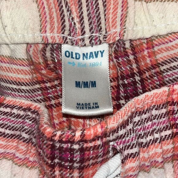 Old Navy size M flannel Jammie pants GUC elastic waist with drawstring - Picture 3 of 7